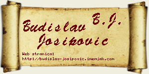 Budislav Josipović vizit kartica